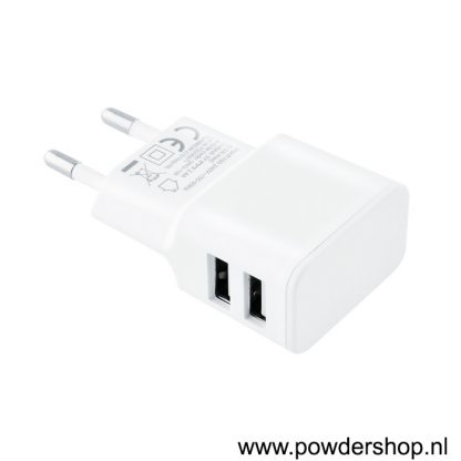 USB Wall Charger Double White